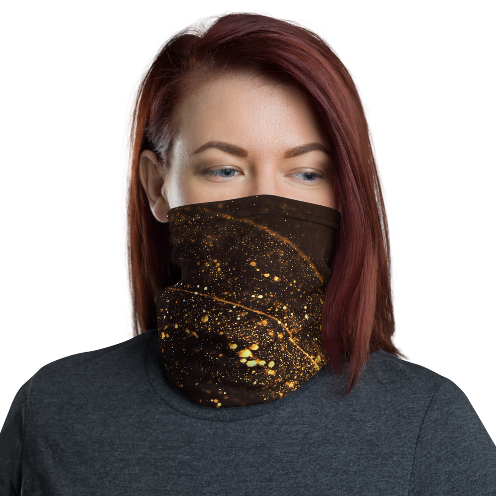 Default Title Gold Swirl Neck Gaiter Masks by Design Express