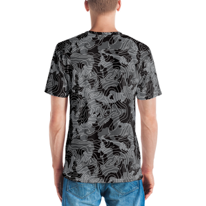 Grey Black Camoline Men's T-shirt by Design Express