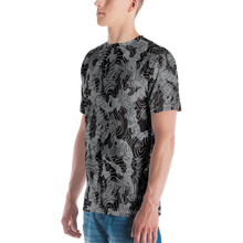 Grey Black Camoline Men's T-shirt by Design Express