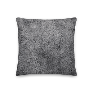 Soft Grey Fur Premium Pillow by Design Express