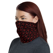 Diamond Red Black Pattern Neck Gaiter Masks by Design Express