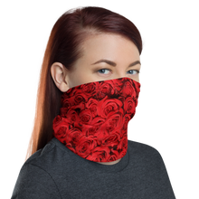 Red Rose Pattern Neck Gaiter Masks by Design Express