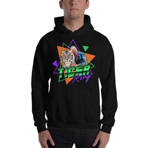 Black / S Tiger King Unisex Hoodie by Design Express