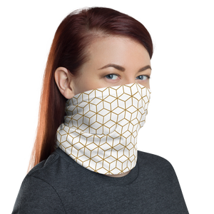 Diamond White Gold Pattern Neck Gaiter Masks by Design Express