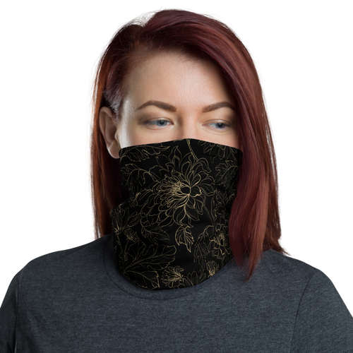 Default Title Golden Floral Neck Gaiter by Design Express