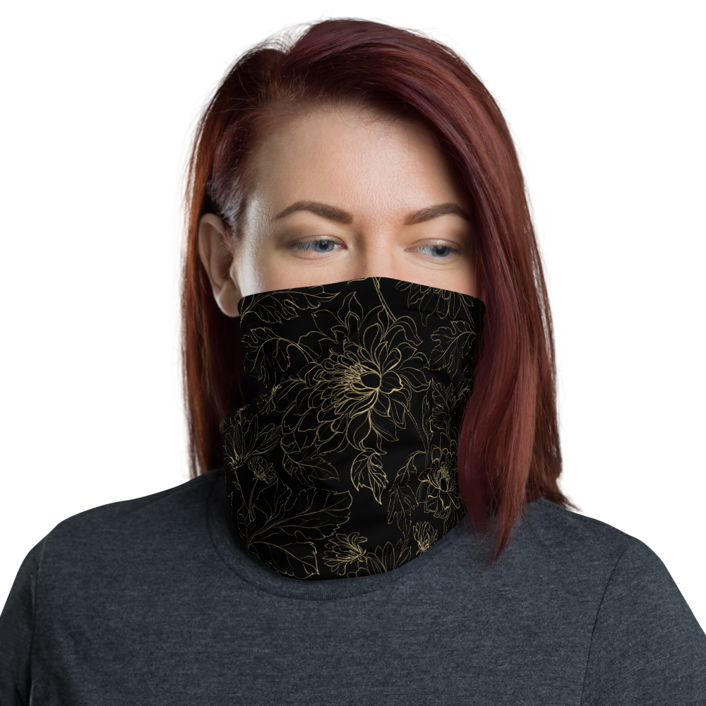 Default Title Golden Floral Neck Gaiter by Design Express