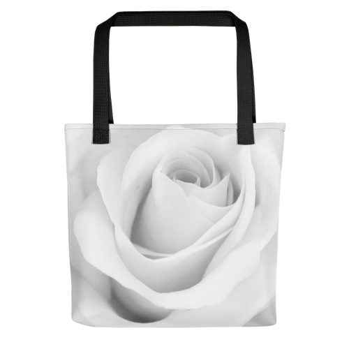 Default Title White Rose Tote Bag by Design Express