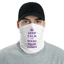 Default Title Purple Keep Calm and Wash Your Hands Neck Gaiter Masks by Design Express