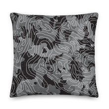 Grey Black Camoline Square Premium Pillow by Design Express