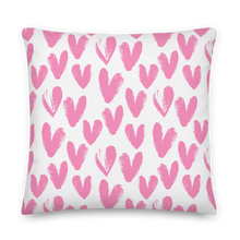 Pink Heart Pattern Premium Pillow by Design Express