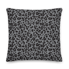 Grey Leopard Print Premium Pillow by Design Express