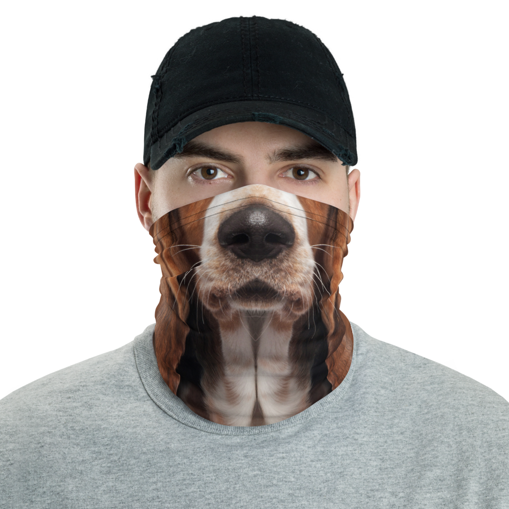 Default Title Basset Hound Dog Neck Gaiter Masks by Design Express