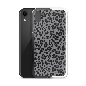 Grey Leopard Print iPhone Case by Design Express