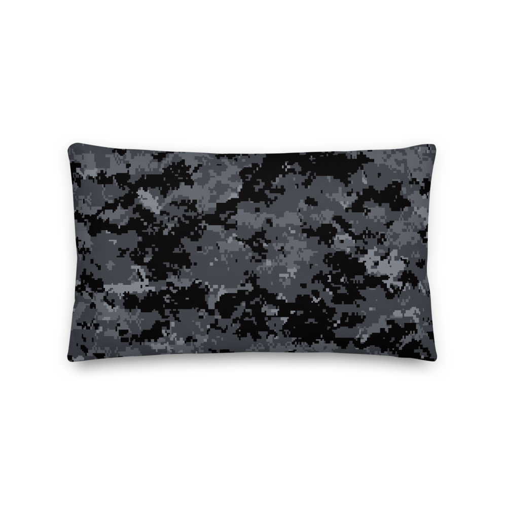 20×12 Dark Grey Digital Camouflage Premium Pillow by Design Express