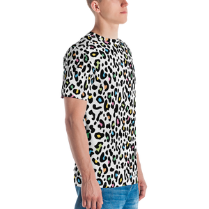 Color Leopard Print Men's T-shirt by Design Express