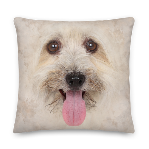 22×22 Bichon Havanese Dog Premium Pillow by Design Express