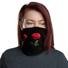 Default Title Red Rose on Black Neck Gaiter Masks by Design Express