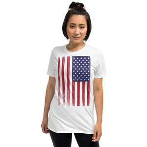 US Flag Distressed Short-Sleeve Unisex T-Shirt by Design Express