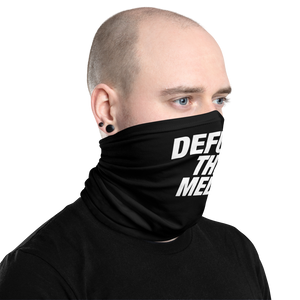 Defund The Media Italic Bold Black Neck Gaiter by Design Express