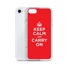 Red Keep Calm and Carry On iPhone Case iPhone Cases by Design Express