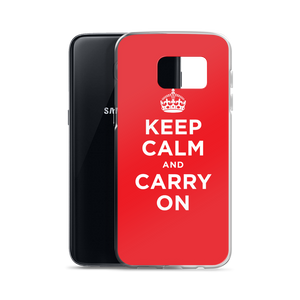 Keep Calm and Carry On Red Samsung Case by Design Express