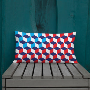 America "Cubes" Patterns Rectangular Premium Pillow by Design Express