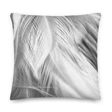 22×22 White Feathers Square Premium Pillow by Design Express