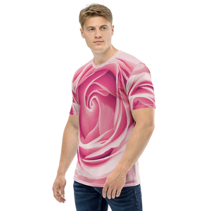 Pink Rose Men's T-shirt by Design Express