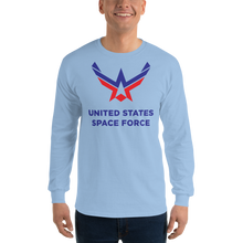 Light Blue / S United States Space Force Long Sleeve T-Shirt by Design Express