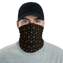 Default Title Diamond Gold on Black Pattern Neck Gaiter Masks by Design Express