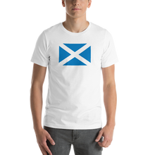 White / S Scotland Flag "Solo" Short-Sleeve Unisex T-Shirt by Design Express