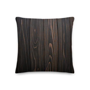 18×18 Black Wood Square Premium Pillow by Design Express