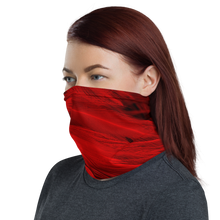 Red Feathers Texture Neck Gaiter Masks by Design Express