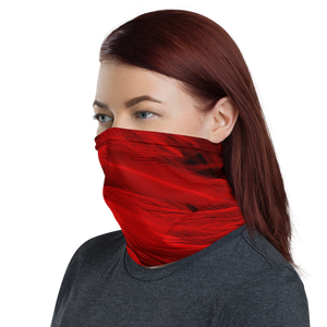 Red Feathers Texture Neck Gaiter Masks by Design Express