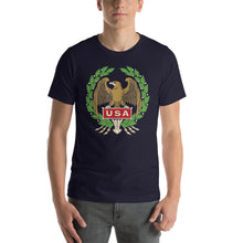 Navy / XS USA Eagle Illustration Short-Sleeve Unisex T-Shirt by Design Express