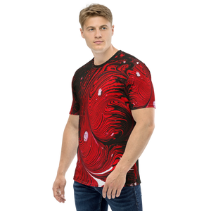 Black Red Abstract Men's T-shirt by Design Express