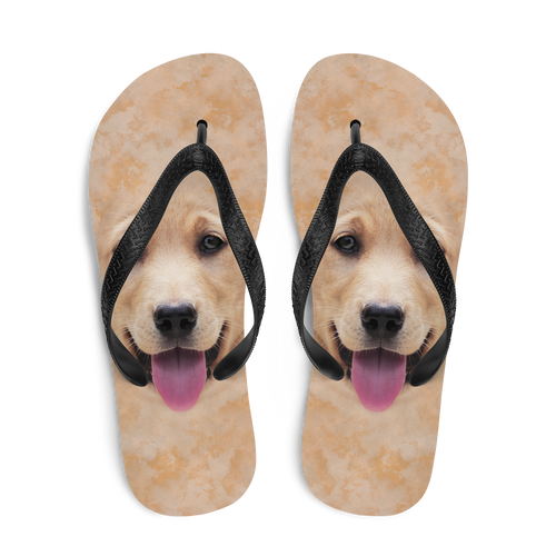 Yellow Labrador Dog Flip-Flops by Design Express