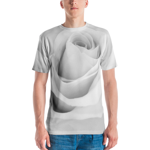 XS White Rose Men's T-shirt by Design Express