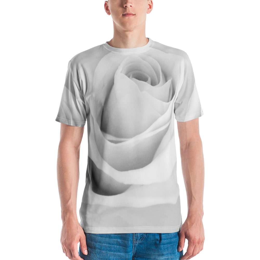 XS White Rose Men's T-shirt by Design Express