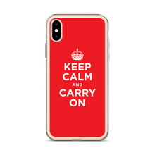 Red Keep Calm and Carry On iPhone Case iPhone Cases by Design Express