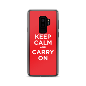 Samsung Galaxy S9+ Keep Calm and Carry On Red Samsung Case by Design Express