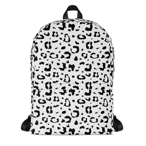 Default Title Black & White Leopard Print Backpack by Design Express