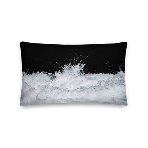 Black & White Water Rectangle Premium Pillow by Design Express