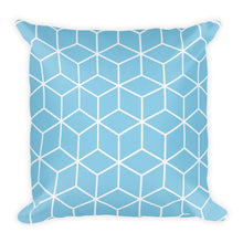 Diamonds Light Blue Square Premium Pillow by Design Express