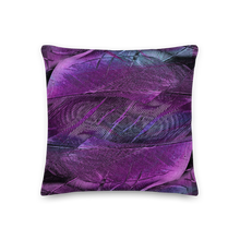 18×18 Purple Feathers Premium Pillow by Design Express