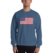 Indigo Blue / S United States Flag "Solo" Sweatshirt by Design Express