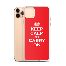 Red Keep Calm and Carry On iPhone Case iPhone Cases by Design Express