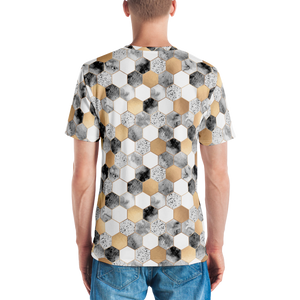 Hexagonal Pattern Men's T-shirt by Design Express