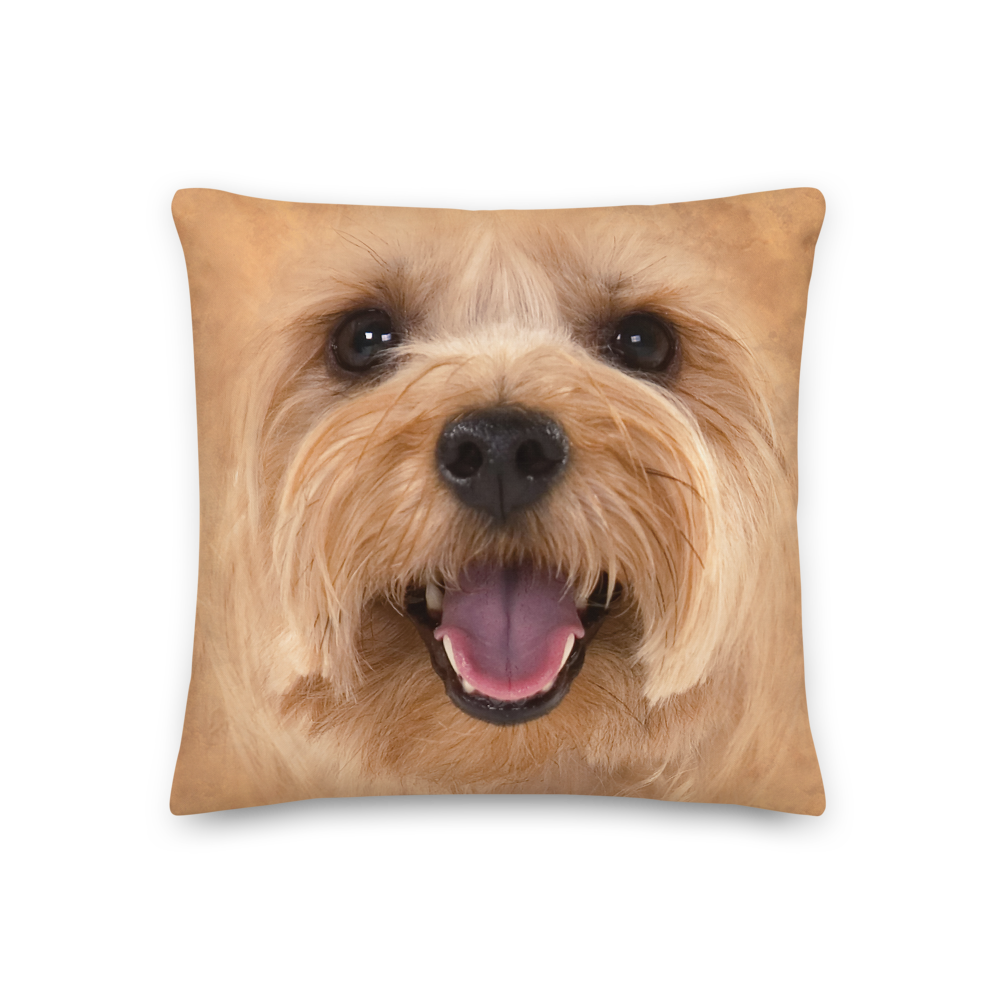 18×18 Yorkie Dog Premium Pillow by Design Express