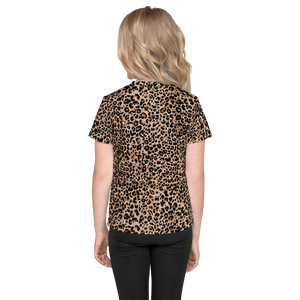 Golden Leopard Kids T-Shirt by Design Express